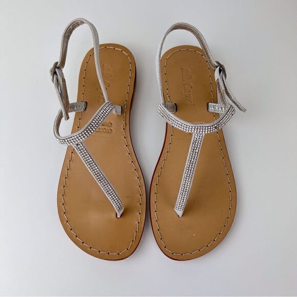 Vero Cuoio Italian Leather Capri Sandals Size 35 - Picture 1 of 7